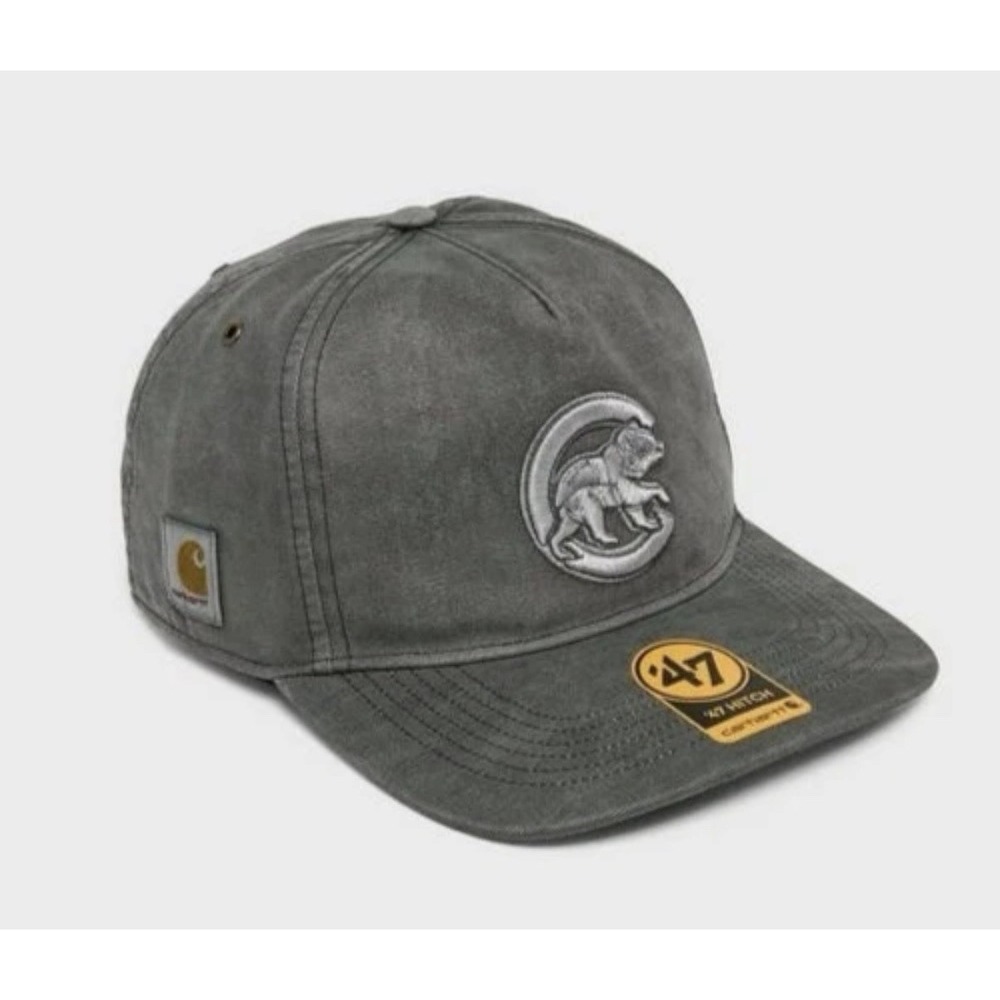 '47 x Carhartt Chicago Cubs MLB HITCH Snapback Hat Charcoal Gray Embroidered New